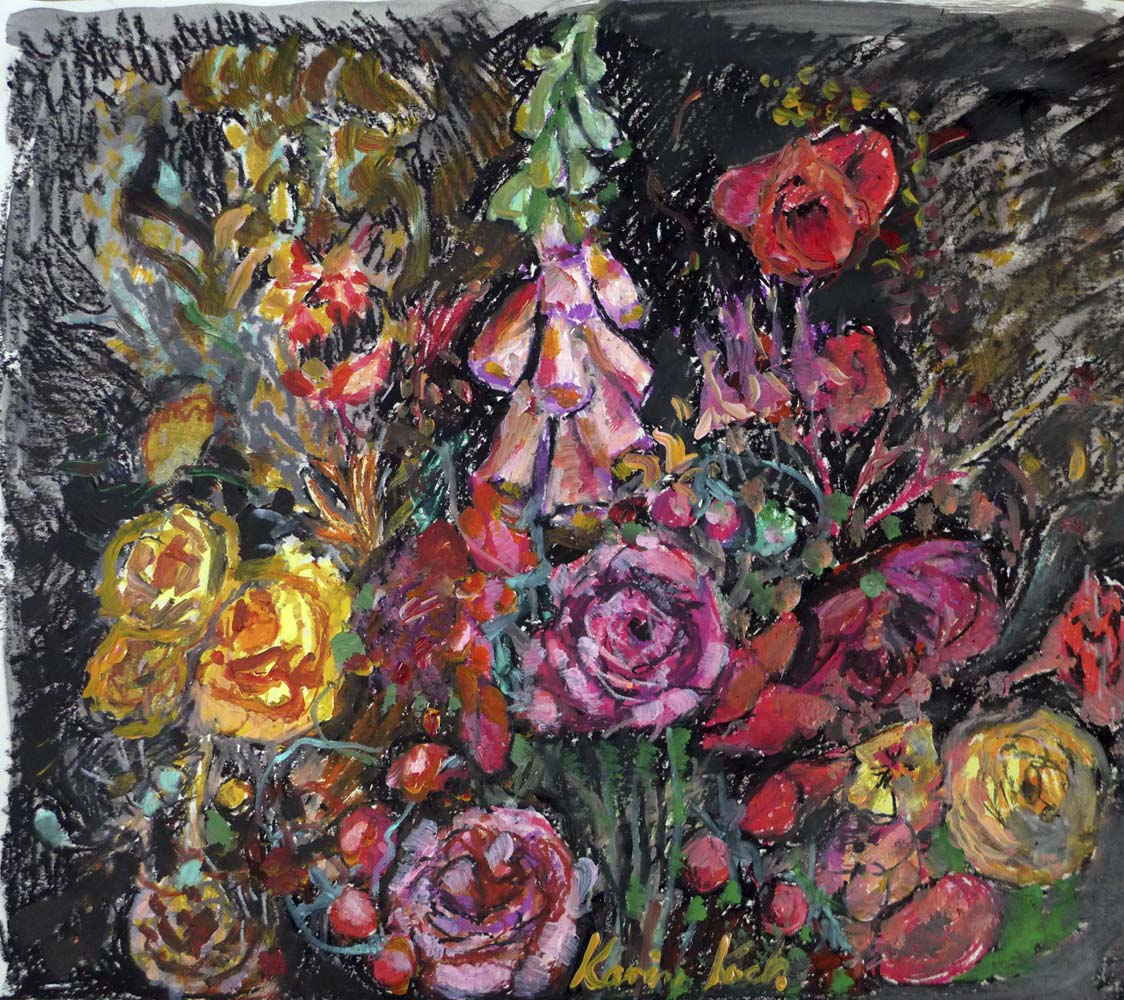 Blumen 1, Pastell auf Karton, 59 x 42 cm 